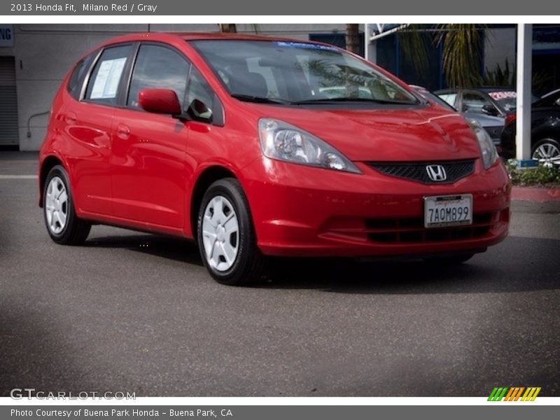 Milano Red / Gray 2013 Honda Fit