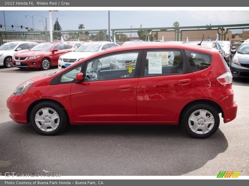 Milano Red / Gray 2013 Honda Fit