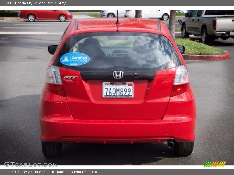 Milano Red / Gray 2013 Honda Fit