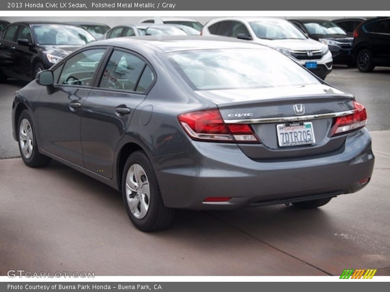 Polished Metal Metallic / Gray 2013 Honda Civic LX Sedan
