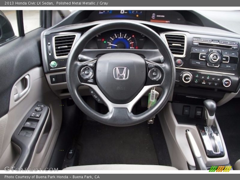 Polished Metal Metallic / Gray 2013 Honda Civic LX Sedan