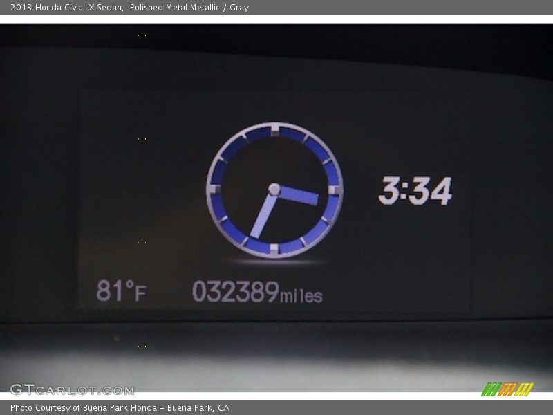 Polished Metal Metallic / Gray 2013 Honda Civic LX Sedan
