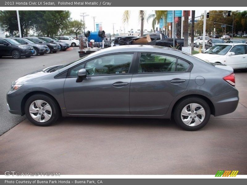 Polished Metal Metallic / Gray 2013 Honda Civic LX Sedan