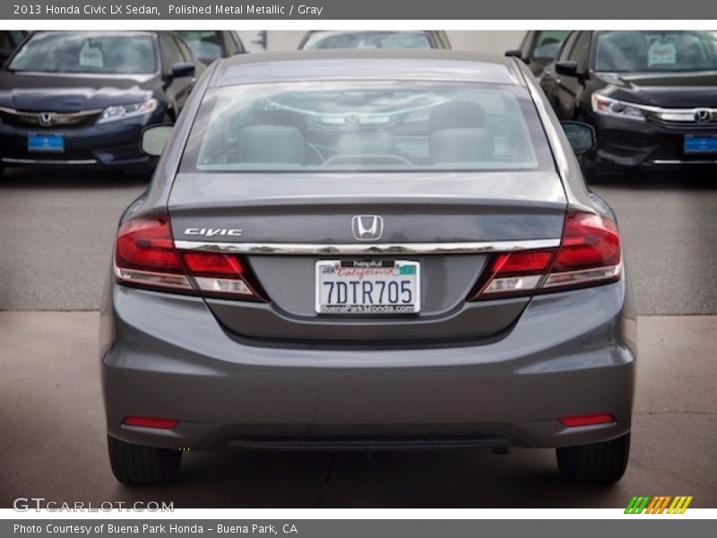 Polished Metal Metallic / Gray 2013 Honda Civic LX Sedan