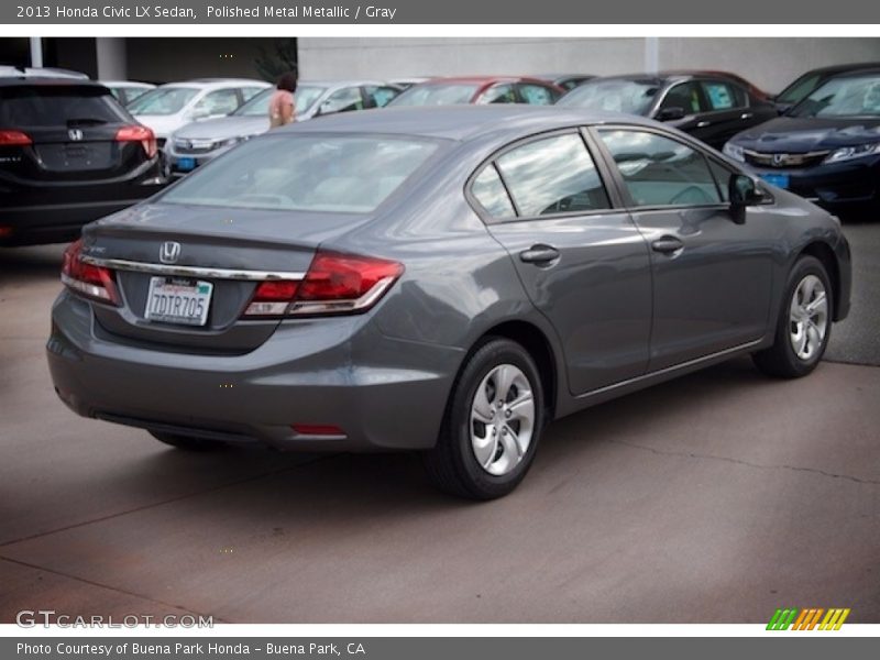 Polished Metal Metallic / Gray 2013 Honda Civic LX Sedan