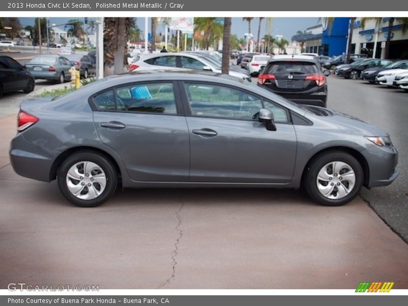 Polished Metal Metallic / Gray 2013 Honda Civic LX Sedan
