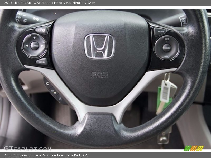 Polished Metal Metallic / Gray 2013 Honda Civic LX Sedan