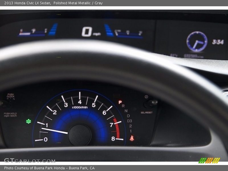 Polished Metal Metallic / Gray 2013 Honda Civic LX Sedan