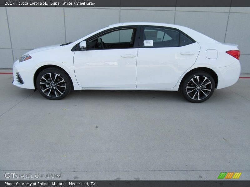 Super White / Steel Gray 2017 Toyota Corolla SE