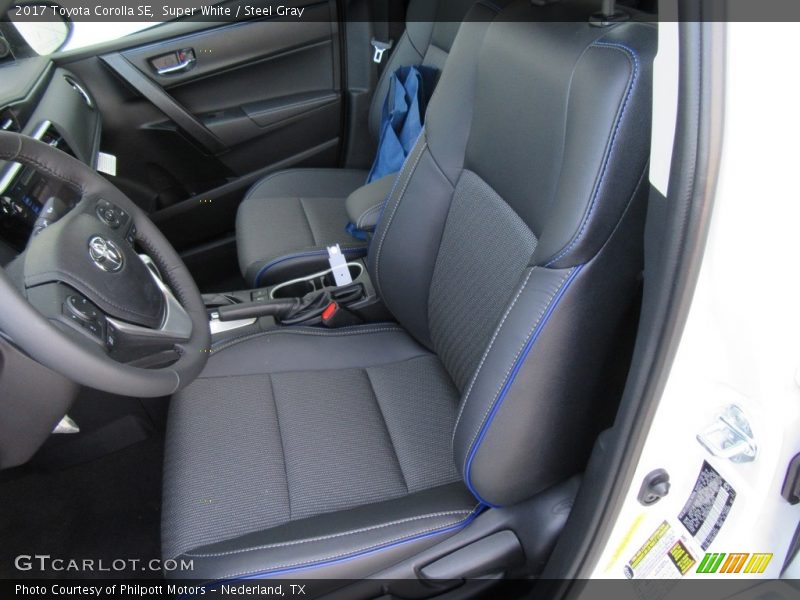Super White / Steel Gray 2017 Toyota Corolla SE