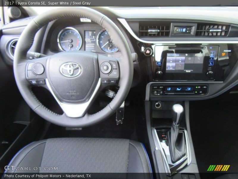 Super White / Steel Gray 2017 Toyota Corolla SE