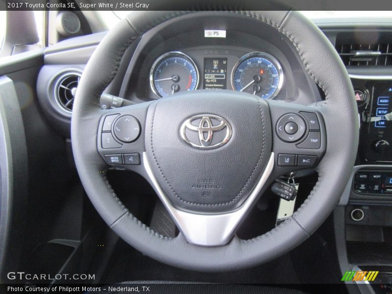 Super White / Steel Gray 2017 Toyota Corolla SE