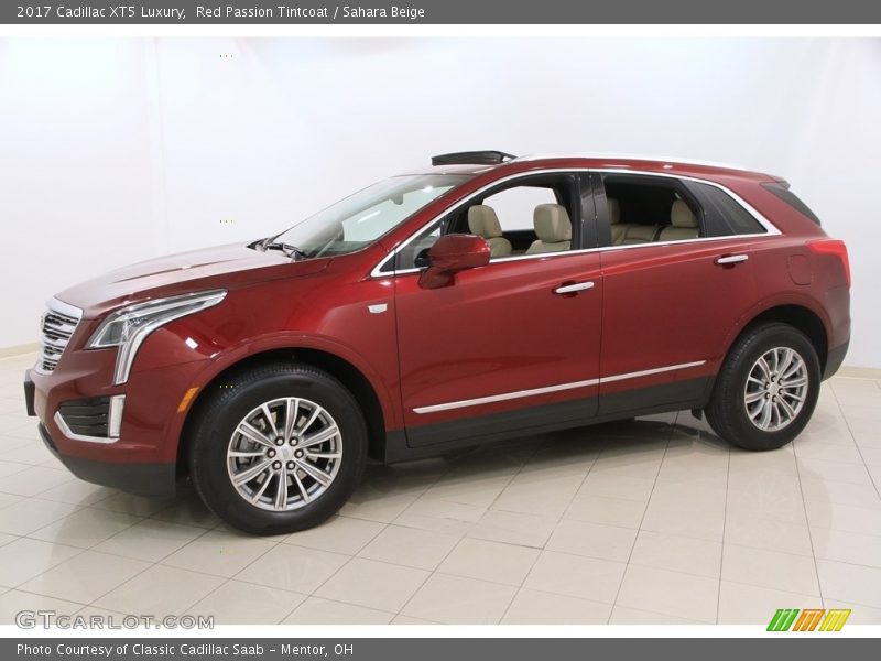 Red Passion Tintcoat / Sahara Beige 2017 Cadillac XT5 Luxury