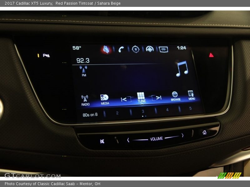 Red Passion Tintcoat / Sahara Beige 2017 Cadillac XT5 Luxury