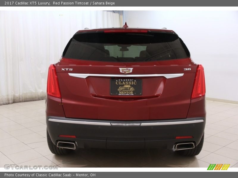 Red Passion Tintcoat / Sahara Beige 2017 Cadillac XT5 Luxury