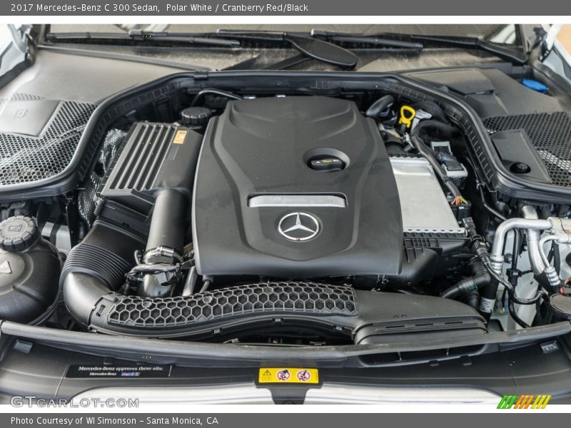 Polar White / Cranberry Red/Black 2017 Mercedes-Benz C 300 Sedan
