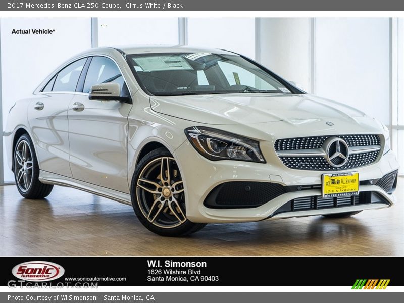 Cirrus White / Black 2017 Mercedes-Benz CLA 250 Coupe