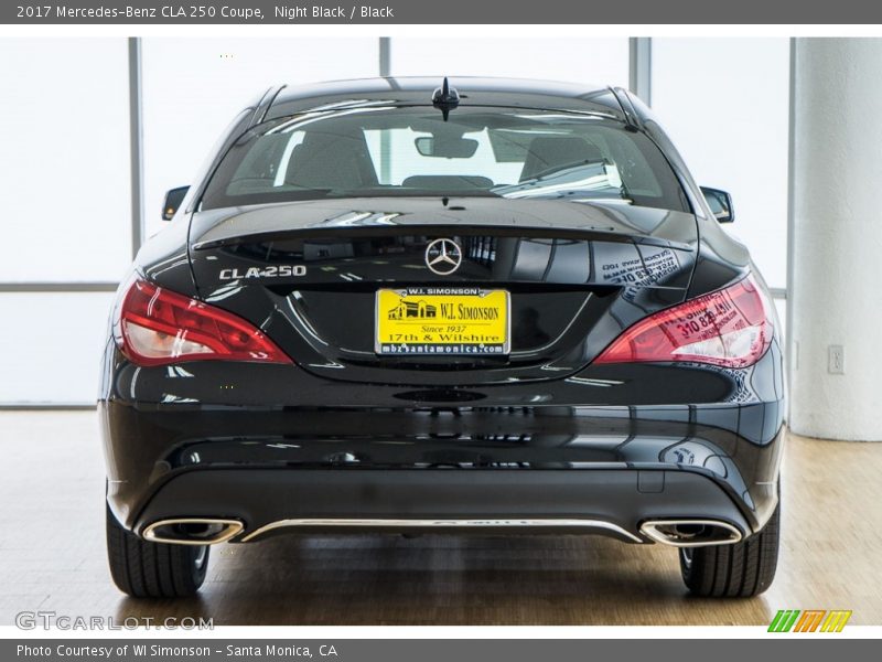 Night Black / Black 2017 Mercedes-Benz CLA 250 Coupe