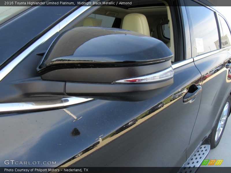 Midnight Black Metallic / Almond 2016 Toyota Highlander Limited Platinum