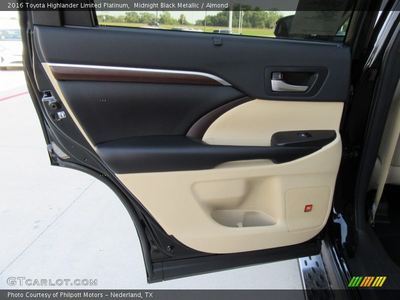 Midnight Black Metallic / Almond 2016 Toyota Highlander Limited Platinum