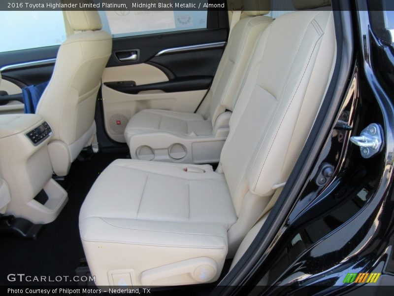 Midnight Black Metallic / Almond 2016 Toyota Highlander Limited Platinum