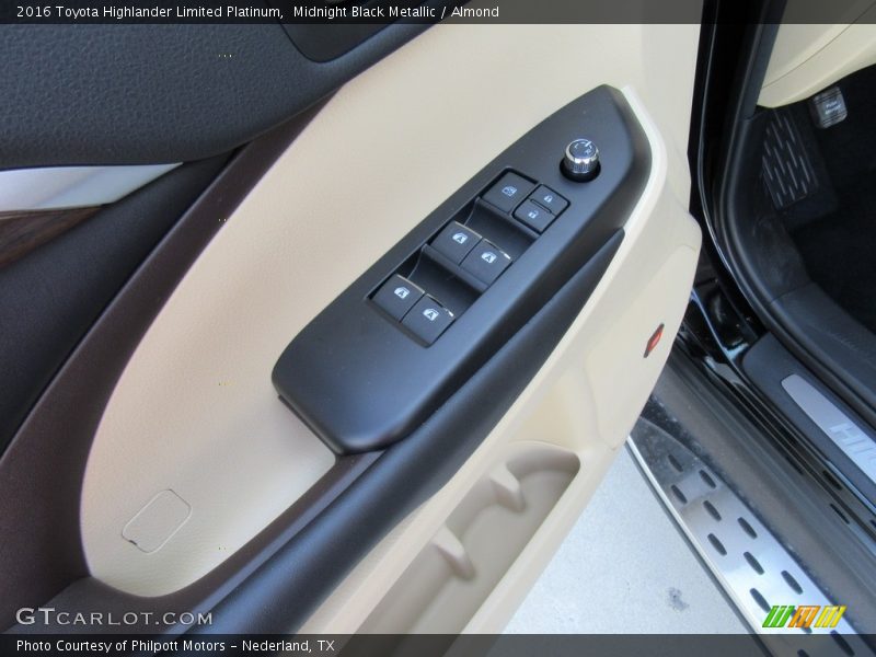 Midnight Black Metallic / Almond 2016 Toyota Highlander Limited Platinum