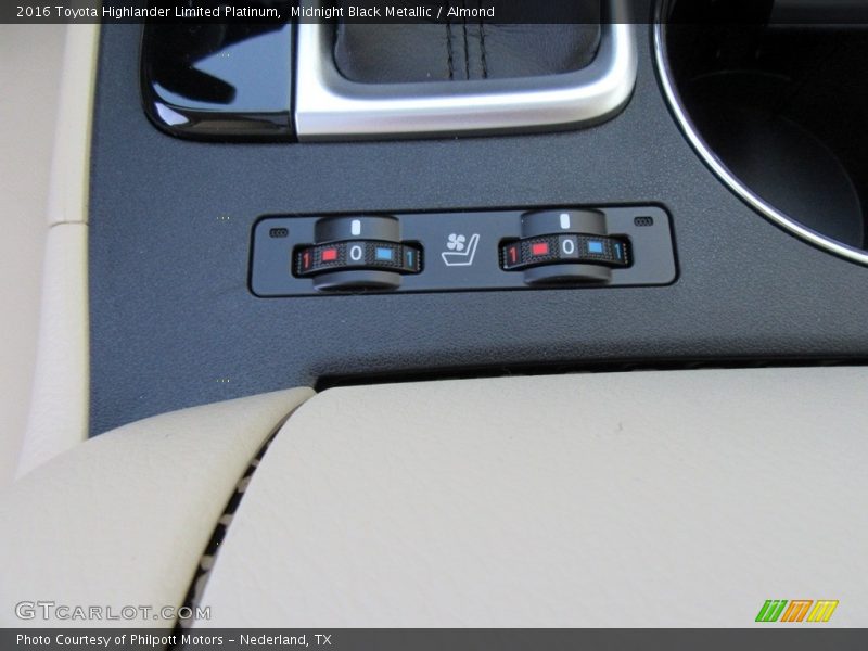 Midnight Black Metallic / Almond 2016 Toyota Highlander Limited Platinum