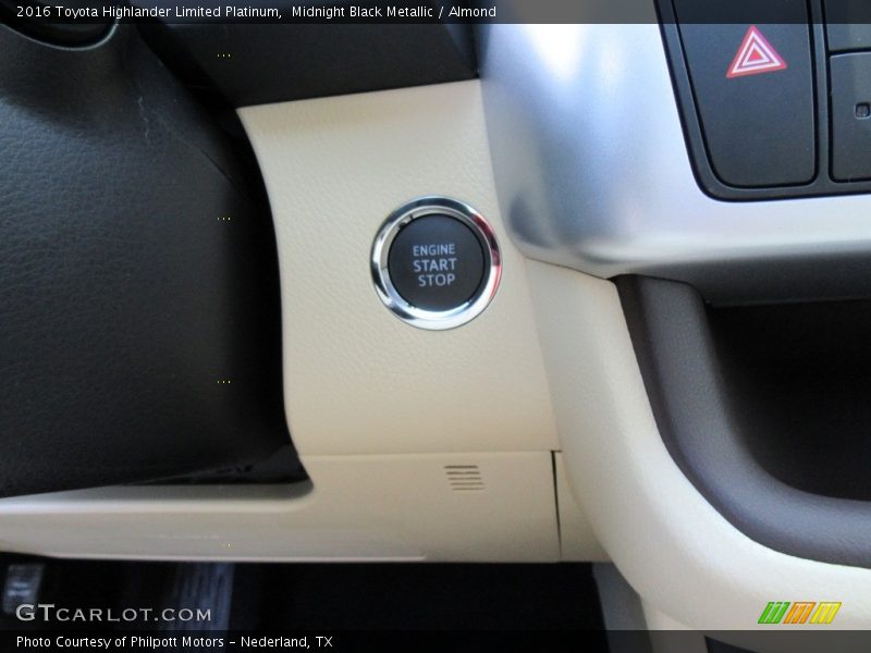 Midnight Black Metallic / Almond 2016 Toyota Highlander Limited Platinum