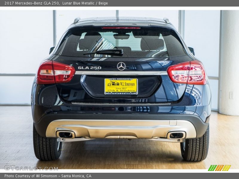 Lunar Blue Metallic / Beige 2017 Mercedes-Benz GLA 250