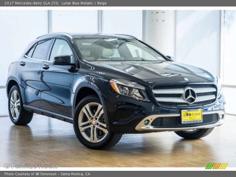 Lunar Blue Metallic / Beige 2017 Mercedes-Benz GLA 250