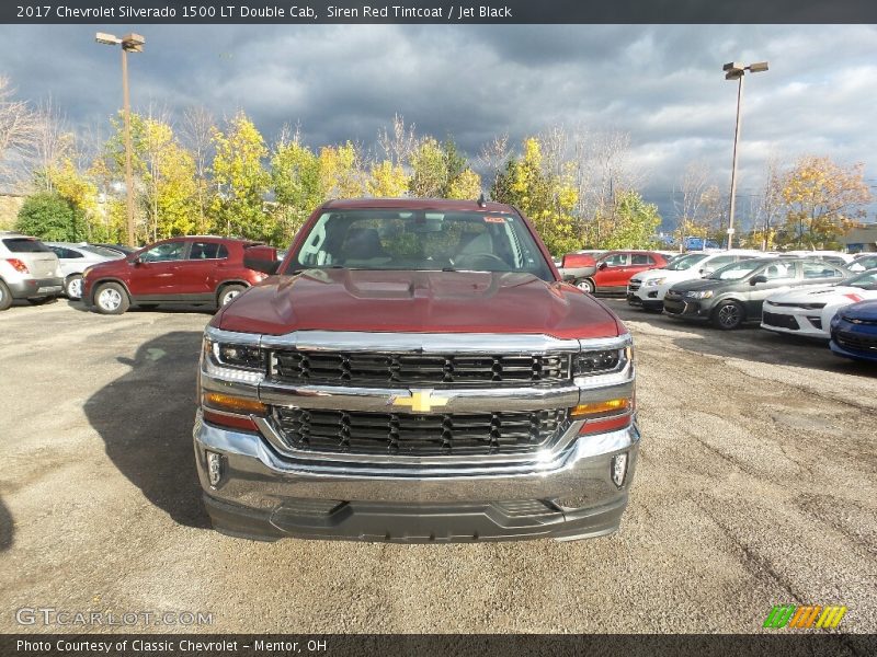 Siren Red Tintcoat / Jet Black 2017 Chevrolet Silverado 1500 LT Double Cab