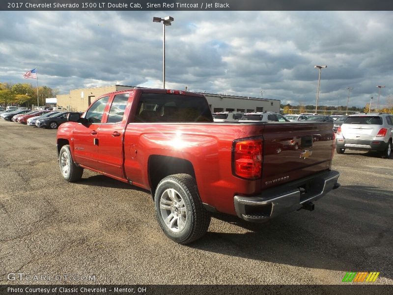 Siren Red Tintcoat / Jet Black 2017 Chevrolet Silverado 1500 LT Double Cab