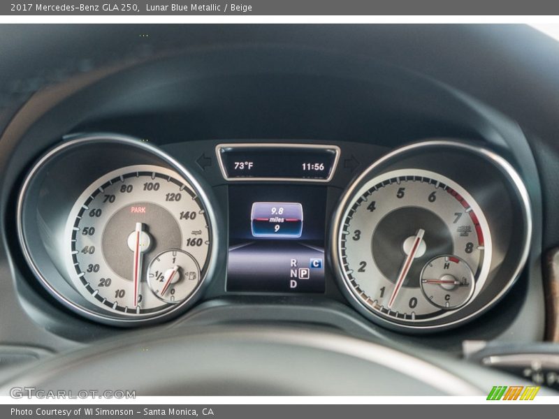Lunar Blue Metallic / Beige 2017 Mercedes-Benz GLA 250