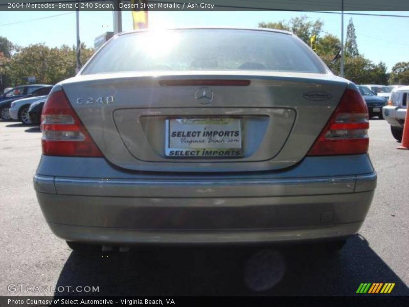 Desert Silver Metallic / Ash Grey 2004 Mercedes-Benz C 240 Sedan