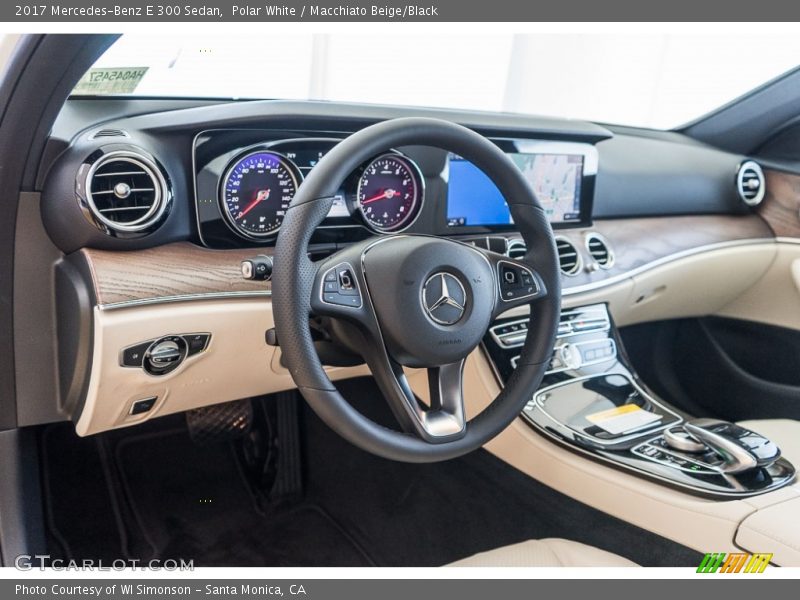 Polar White / Macchiato Beige/Black 2017 Mercedes-Benz E 300 Sedan