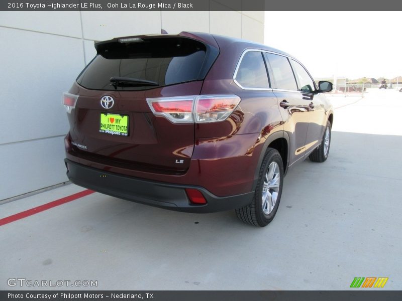 Ooh La La Rouge Mica / Black 2016 Toyota Highlander LE Plus