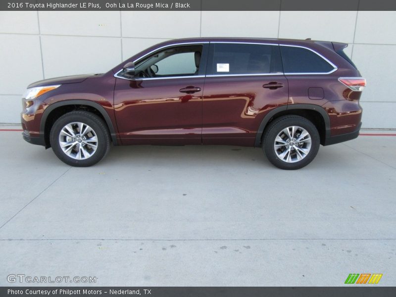Ooh La La Rouge Mica / Black 2016 Toyota Highlander LE Plus