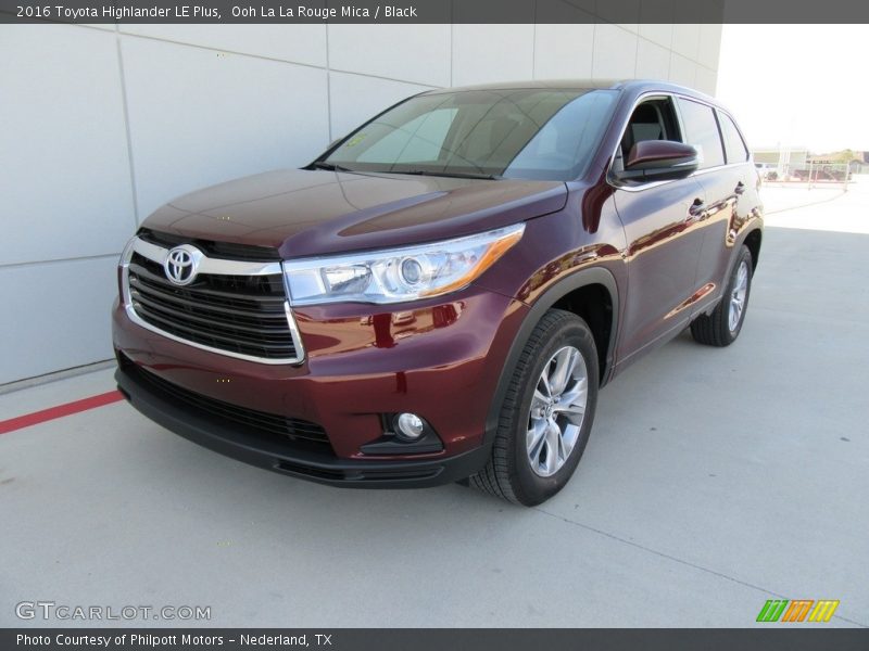 Ooh La La Rouge Mica / Black 2016 Toyota Highlander LE Plus