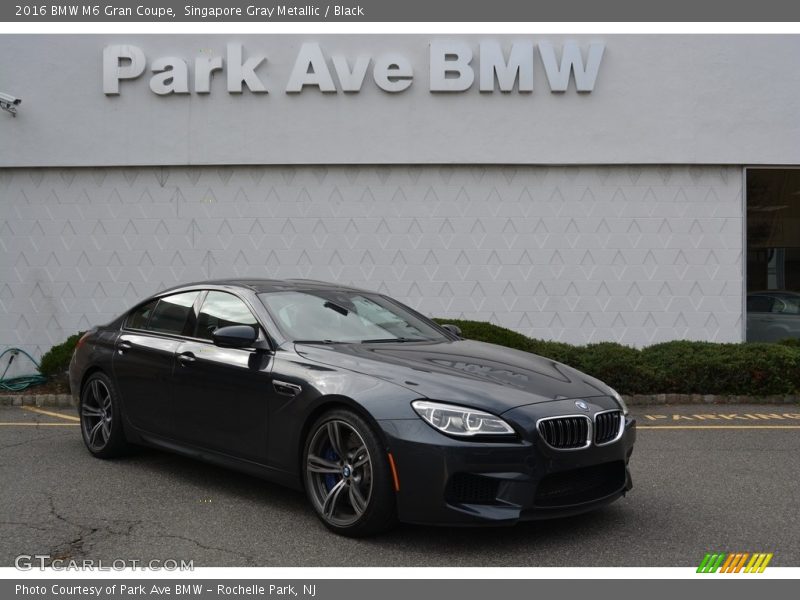 Singapore Gray Metallic / Black 2016 BMW M6 Gran Coupe