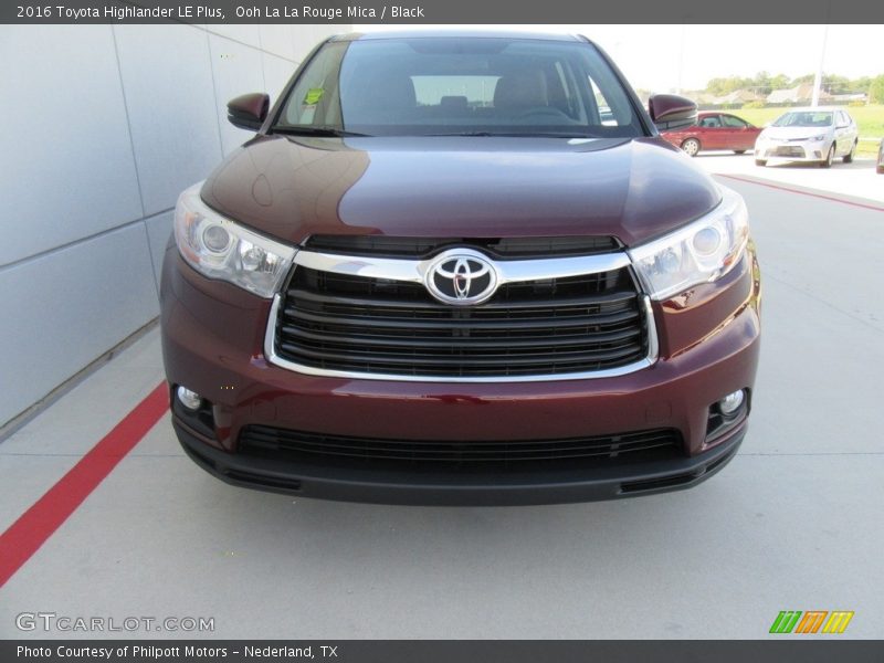 Ooh La La Rouge Mica / Black 2016 Toyota Highlander LE Plus