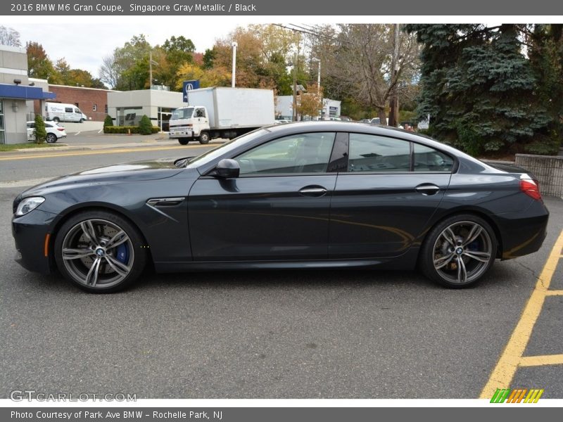 Singapore Gray Metallic / Black 2016 BMW M6 Gran Coupe