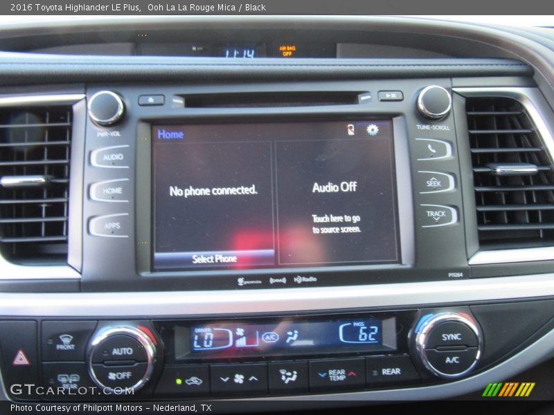 Ooh La La Rouge Mica / Black 2016 Toyota Highlander LE Plus