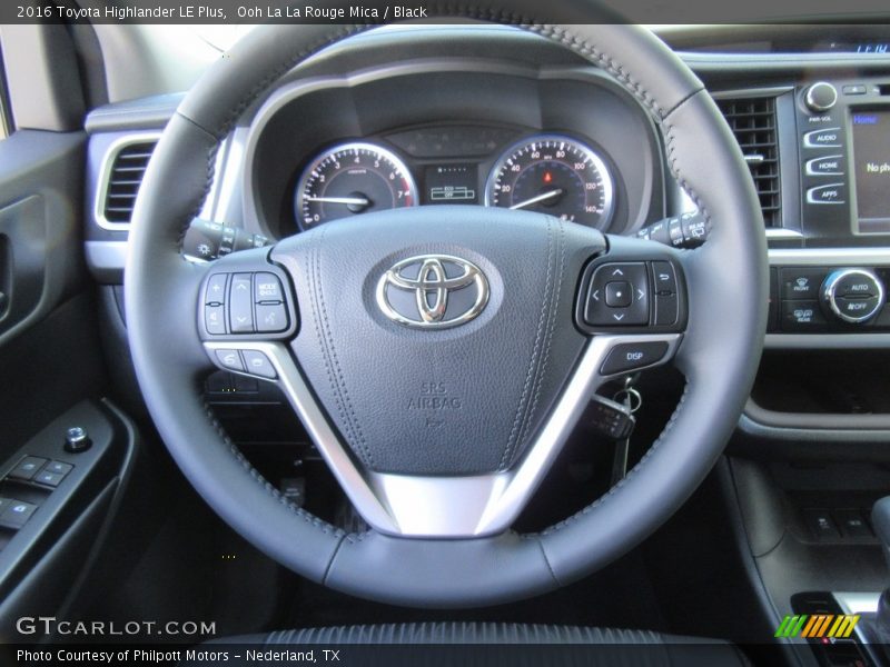 Ooh La La Rouge Mica / Black 2016 Toyota Highlander LE Plus