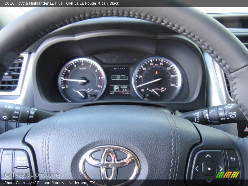 Ooh La La Rouge Mica / Black 2016 Toyota Highlander LE Plus