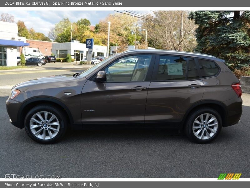 Sparkling Bronze Metallic / Sand Beige 2014 BMW X3 xDrive28i