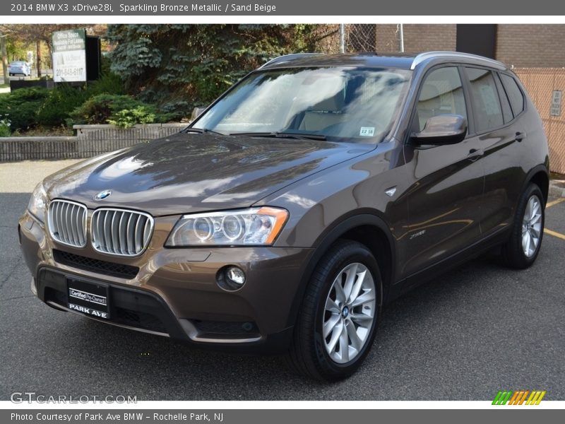 Sparkling Bronze Metallic / Sand Beige 2014 BMW X3 xDrive28i