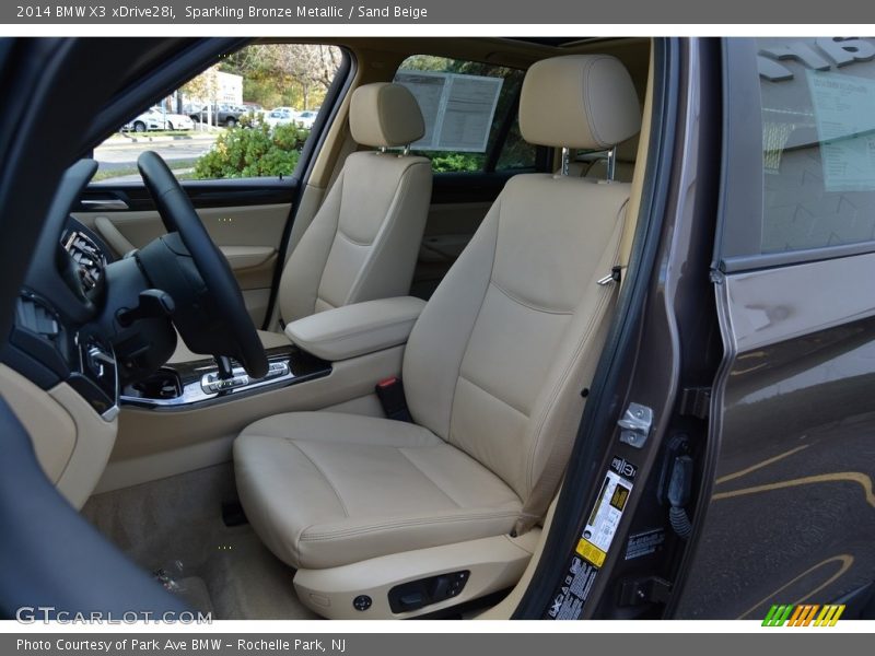 Sparkling Bronze Metallic / Sand Beige 2014 BMW X3 xDrive28i