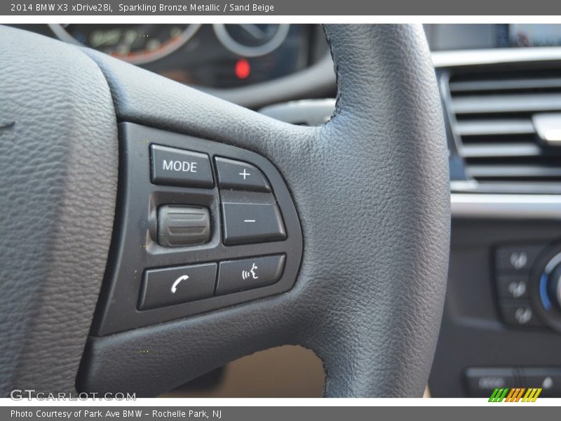 Sparkling Bronze Metallic / Sand Beige 2014 BMW X3 xDrive28i