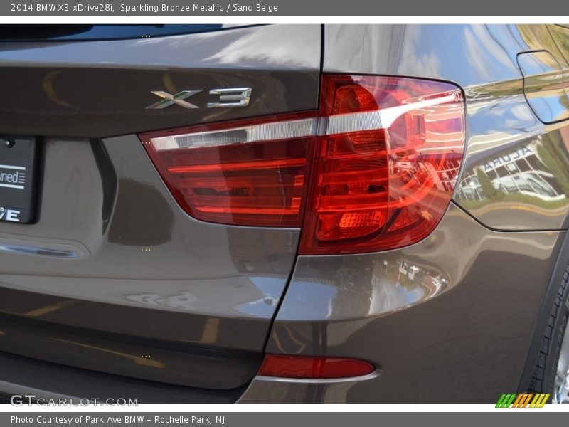 Sparkling Bronze Metallic / Sand Beige 2014 BMW X3 xDrive28i