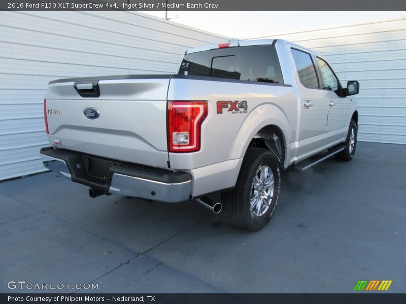 Ingot Silver / Medium Earth Gray 2016 Ford F150 XLT SuperCrew 4x4